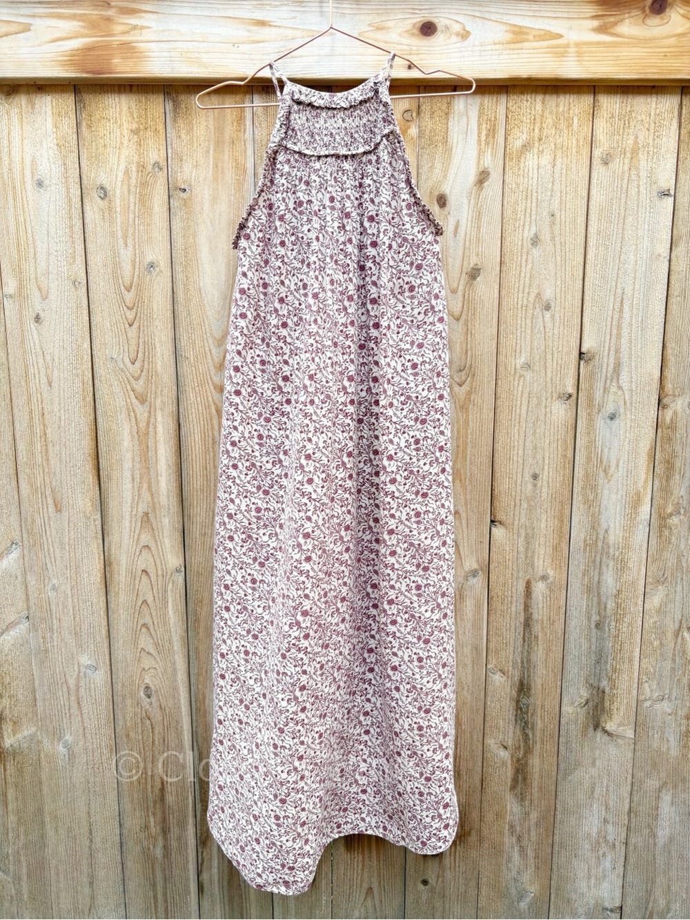 Doen Pierre Dress in Blush Mini Earl Floral Midi Size XS Red Cream Boho - Picture 5 of 15